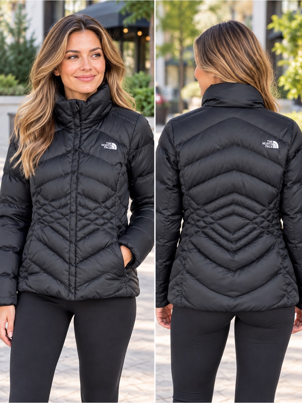 The North Face Aconcagua 550 Goose Down Puffer Jacket Women Small Black Outdoor